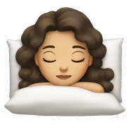 Brunette girl sleeping sticker