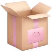 light pink package sticker