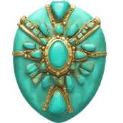 Western turquoise jewel sticker