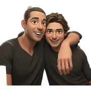 boys enjoying drinks at bar sticker
