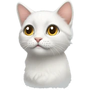 Cat  white cute  sticker