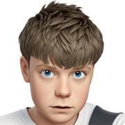 male portrait with blue eyes sticker