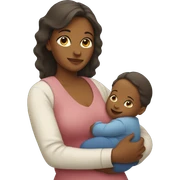 mother with baby in her arms sticker