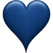 heart dark blue sticker