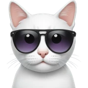 Cat with sunglasses sticker