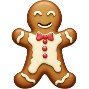Cream colored gingerbread man sticker