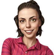smiling girl in striped shirt sticker