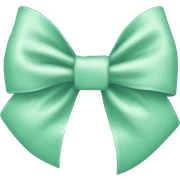Pastel green bow sticker