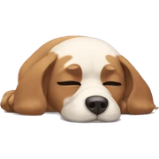 Exhausted dog sticker