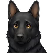 Black german shepherd sticker