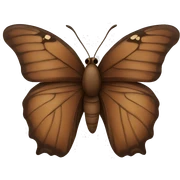 Brown butterfly  sticker