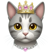 Cat wearing a tiara  sticker