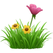 a flower and some grass sticker