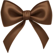 Brown bow sticker