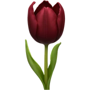 Dark red tulip sticker
