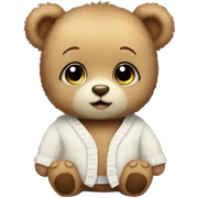 Cute baby teddy bear in a white cardigan sticker