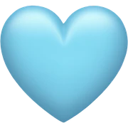 Pastel blue heart sticker