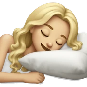 Dirty blonde girl sleeping sticker