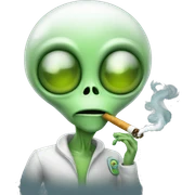 Alien smoking  sticker