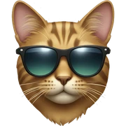 Cat with sunglasses sticker