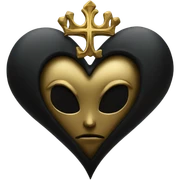 gothic black and gold holy heart sticker
