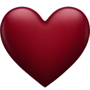 Dark red heart sticker