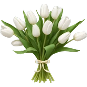 white tulip bouquet  sticker