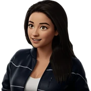 smiling girl in jacket sticker