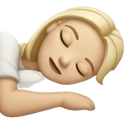 White female sleeping  sticker
