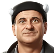 man with hat and mustache sticker