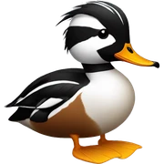 Hooded merganser duck sticker