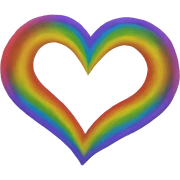 rainbow heart sticker