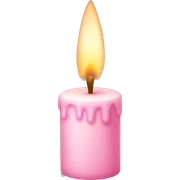 light pink candle sticker