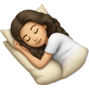 Brunette girl sleeping sticker