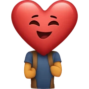 heart hugging heart sticker