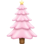 Light pink Christmas tree sticker