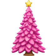 pink Christmas tree sticker