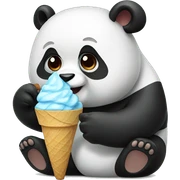Panda eating ice cream sticker