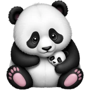 Panda abranzando sticker