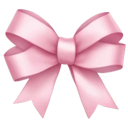 light pink ribbon bow sticker