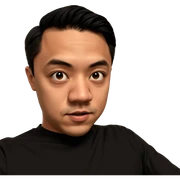 male portrait in black shirt sticker