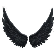 Black angel wing  sticker