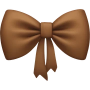 Warm brown bow  sticker