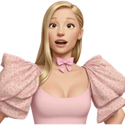 girl with long blonde hair sticker