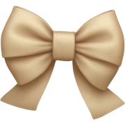 Beige bow  sticker