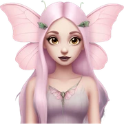 pale pink pretty luna moth goth princess fairy sticker