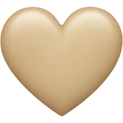 Beige heart  sticker