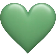 Sage green heart sticker