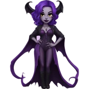 Gothic succubus girl with big purple outfitst  sticker