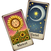 moonlit sunflower tarot reading sticker